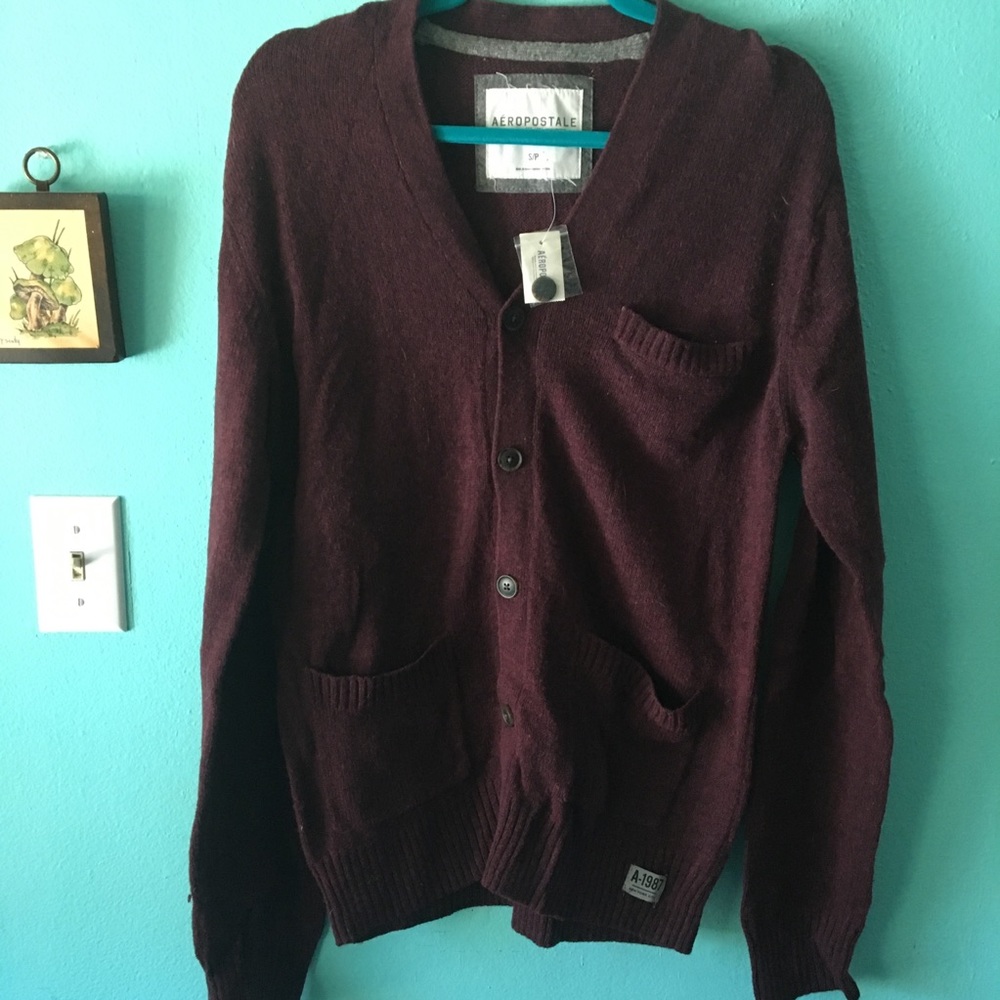 Burgandy Aeropostale cardigan